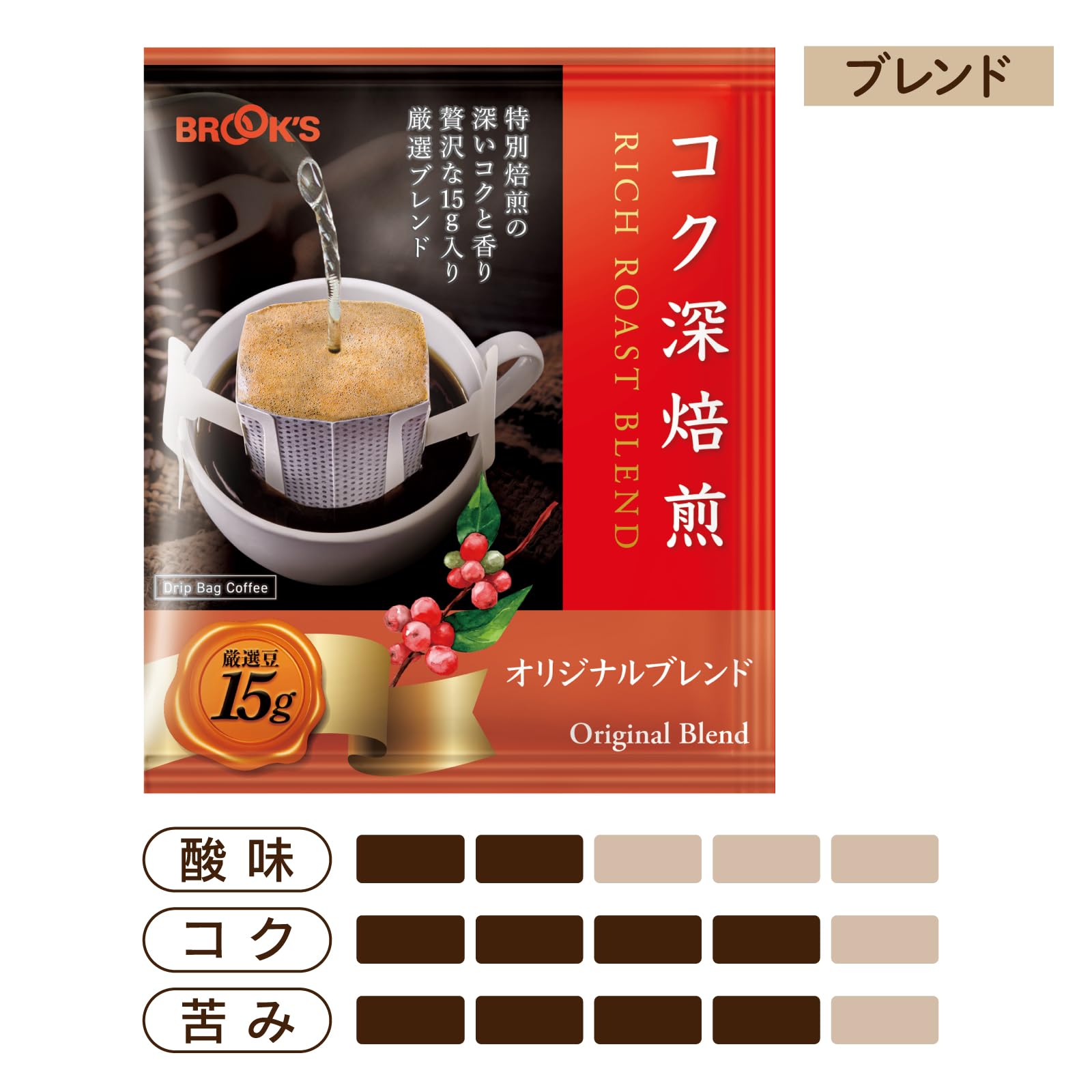 Amazon.co.jp: ブルックス Amazon コク深焙煎オリジナルブレンド48袋